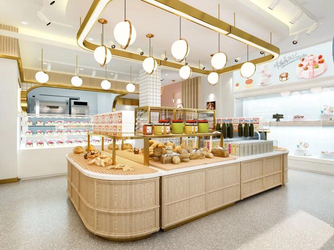 轻奢风格面包店 蛋糕店 装修设计